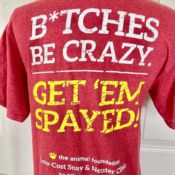 Dog lover graphic t-shirt, womens small red short sleeve crew neck tee - Picture 2 of 6